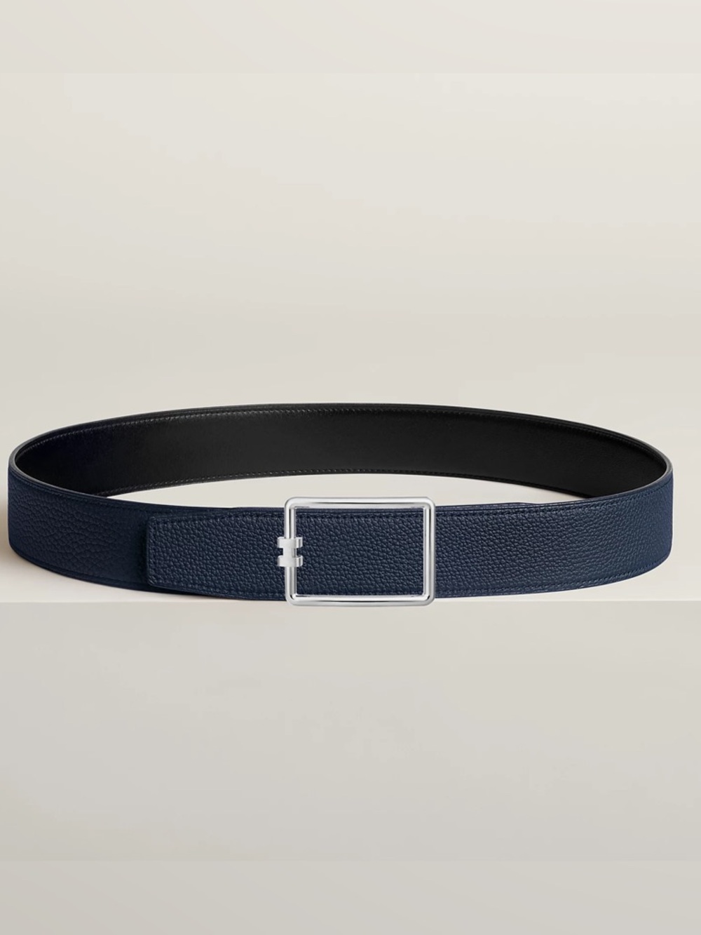 Hermes BNIB Tube H belt buckle & Reversible leather strap 38 mm